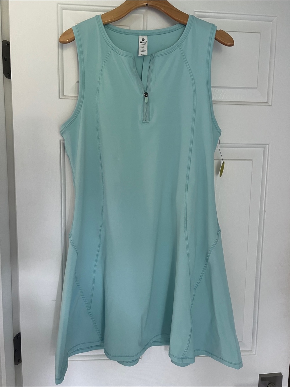 90 Degree By Reflex Light Aqua Tennis Dress with Front Zip